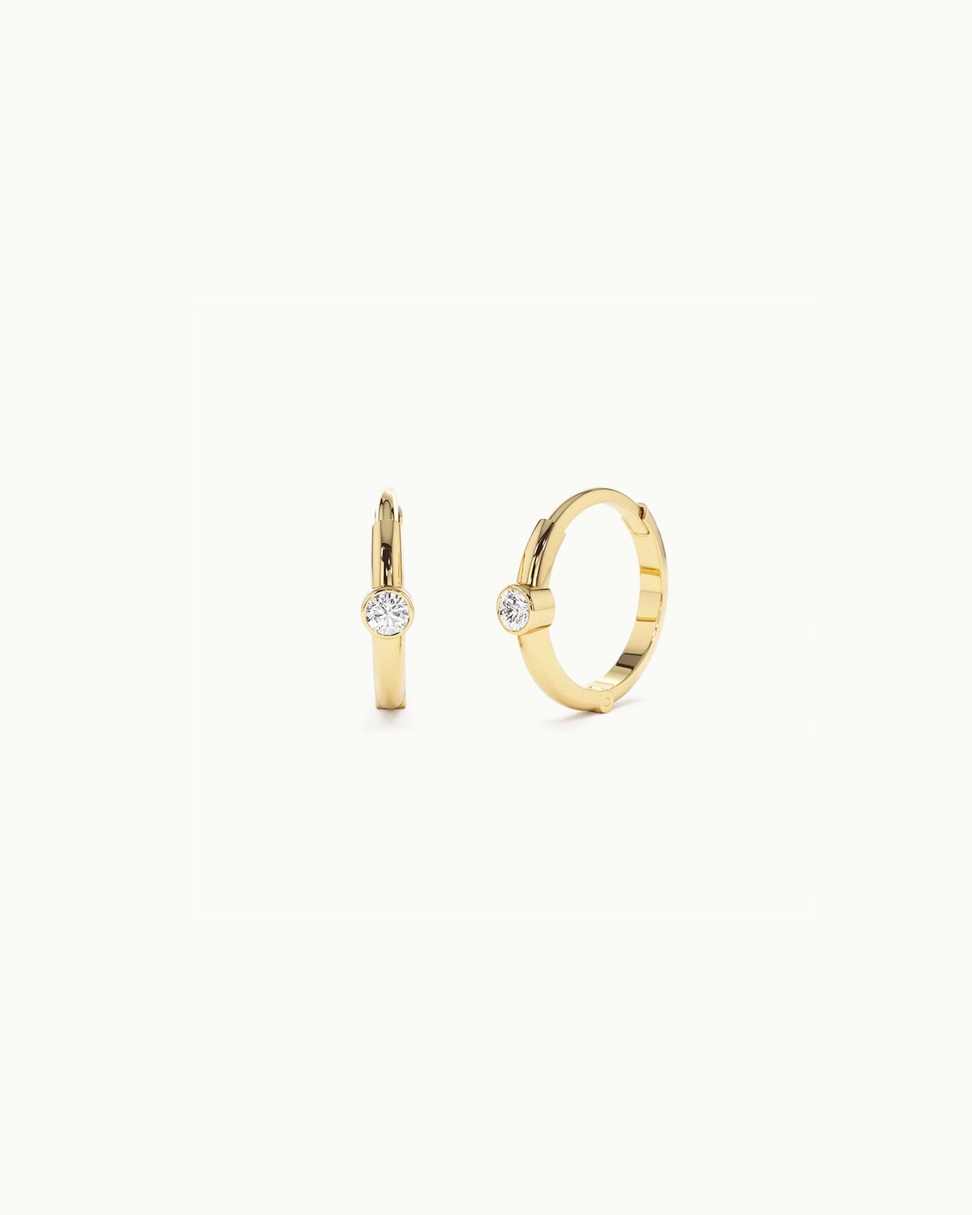 Lyon Rivière Diamond Mini Hoop Earrings