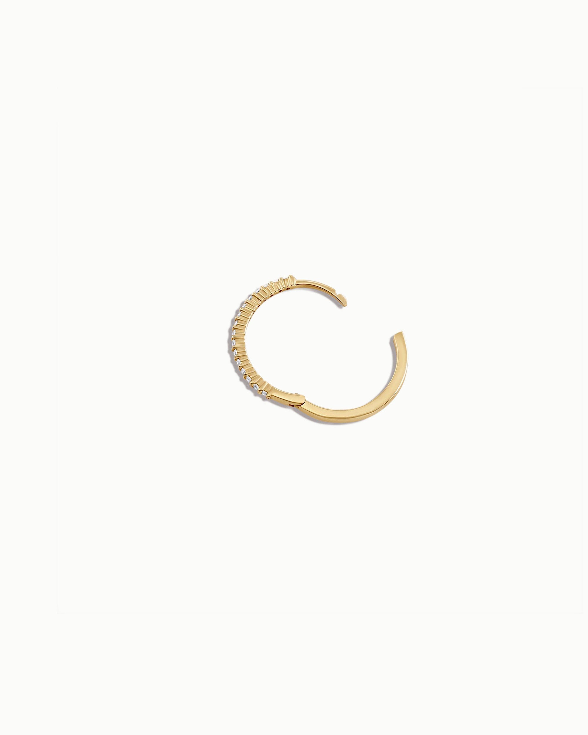 Rio Pave Diamond No. 3 Grande Hoop Earrings 15mm